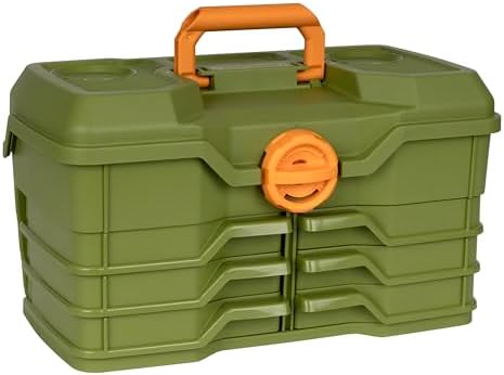 Flambeau Outdoors T4P Pro Multiloader Tackle Box - Portable Fishing Lure Organizer Station With Zerust Anti-RustTechnology, Includes 5 Removable Tuff Tainer Tackle Boxes, White/Orange - Image 2