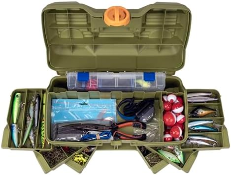 Flambeau Outdoors T4P Pro Multiloader Tackle Box - Portable Fishing Lure Organizer Station With Zerust Anti-RustTechnology, Includes 5 Removable Tuff Tainer Tackle Boxes, White/Orange - Image 4